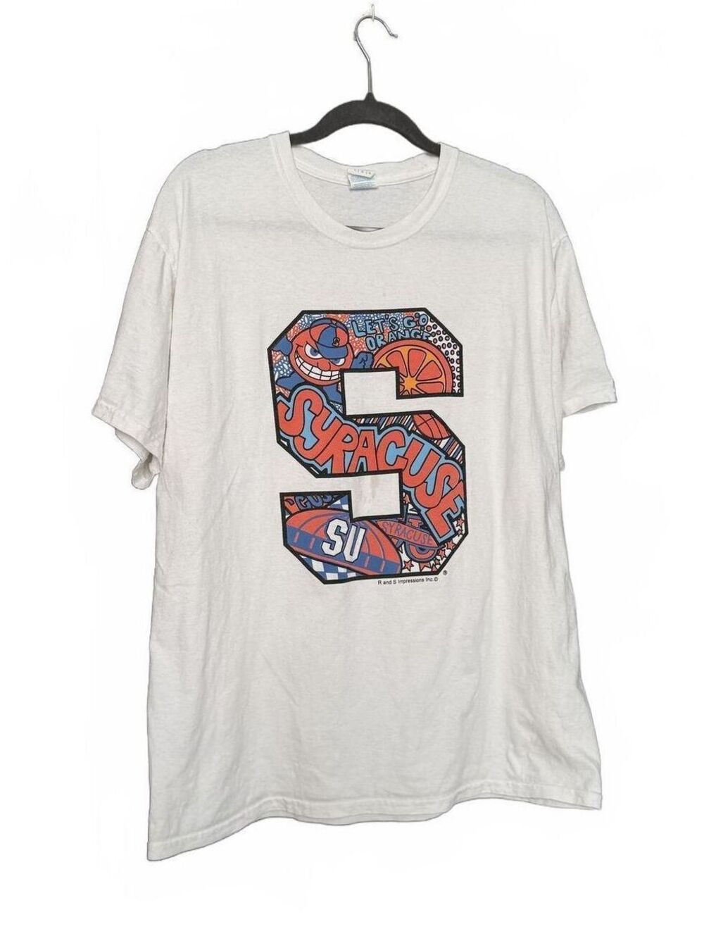 Vintage Syracuse Orange University Collegiate Tee Shirt Size Large
